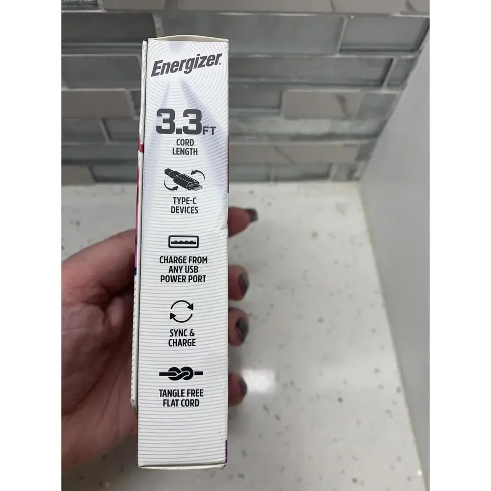 ENERGIZER Triangle-free Magnetic Cable TYPE-C PINK BRAND NEW!